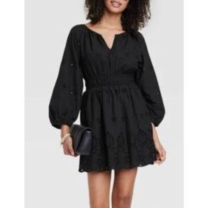 NWT Universal Thread eyelet puff sleeve mini dress , XS $40